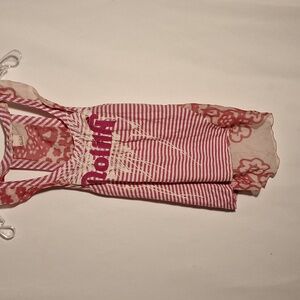 Nolita Made In Italy  Pink and White Striped Sleeveless Top